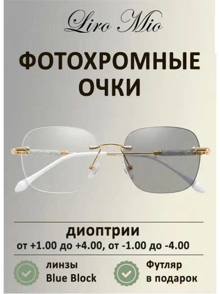 LIRO MIO Фотохромные корригирующие очки +2,50 Хамелеоны