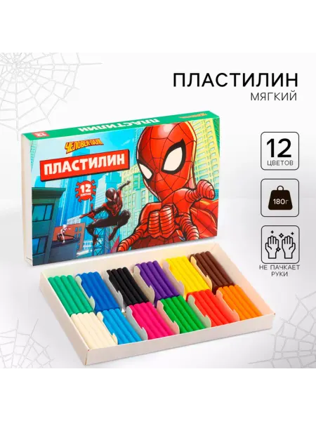 My Sweet Home Пластилин 12 цветов 180 г, тематика супергерои, 2 шт