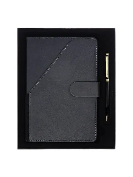 TPremium Ежедневник недатированный A5, клетка, кожзам, серый