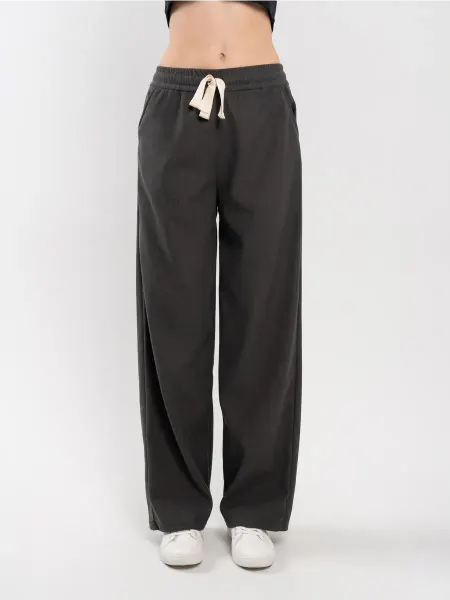 T&H fashion Брюки палаццо кашемировые широкие на резинке