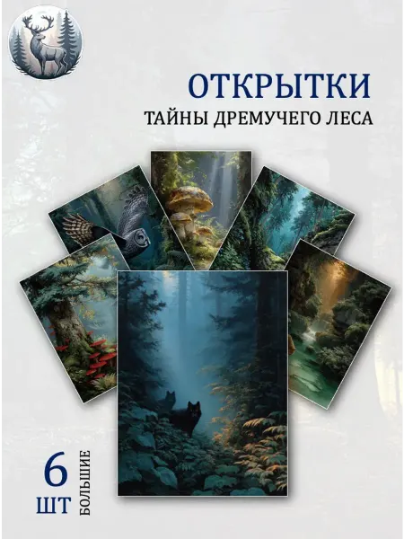 Обниму словами А6 Открытки животные в лесу