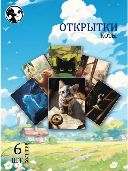 Обниму словами А6 Открытки рыжие коты