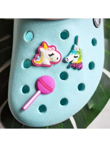 Fun_Jibz Джибитсы единорожки на Crocs для детей милые