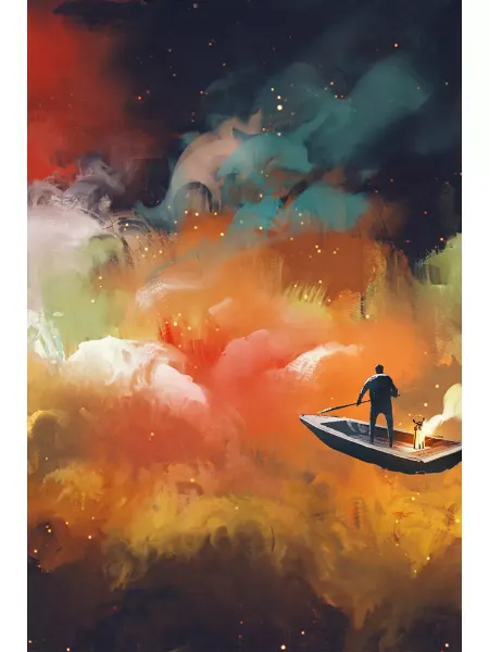 Red Hot Chili Art Постер "Человек в лодке"