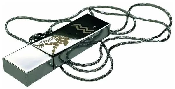 256GB USB 3.0 Знак зодиака Водолей, Флешка подвеска на цепочке, с бархатным мешочком