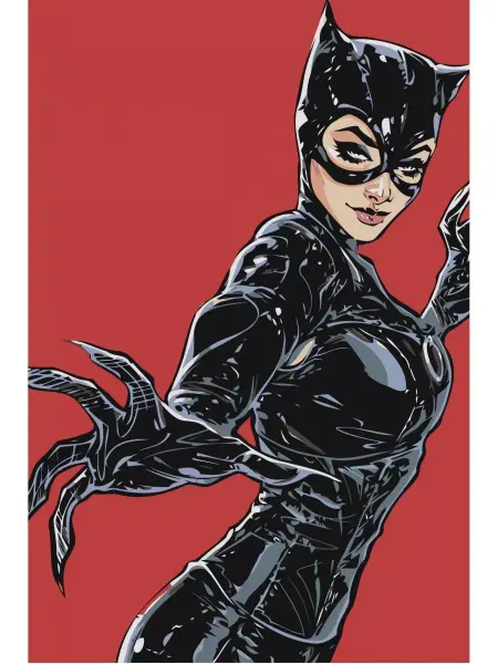 Живопись по номерам Женщина кошка catwoman картина по номерам 40х60