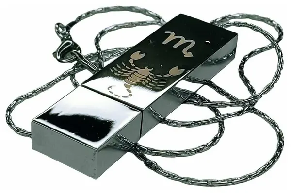 4GB Знак зодиака Скорпион, Флешка подвеска на цепочке, с бархатным мешочком