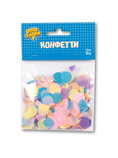 Весёлая затея Конфетти Круги тишью ассорт Нежное 10гр