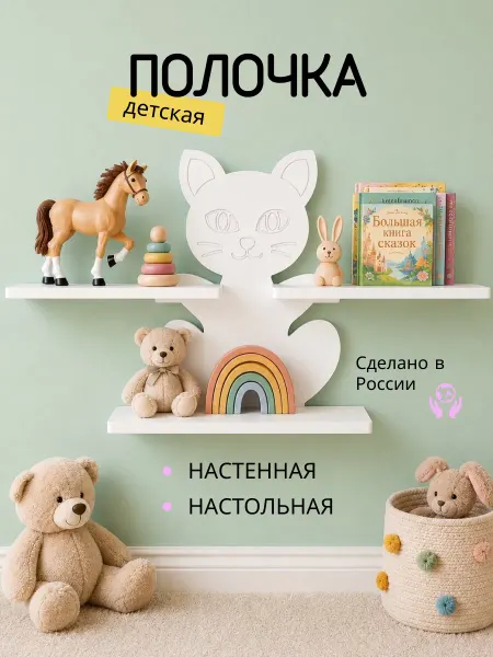 Хом Гарма Настенная и настольная детская полочка