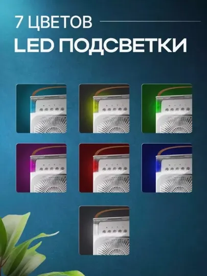 Портативный мини-кондиционер, увлажнитель, очиститель и мини вентилятор, 3 в 1 - Очищение и увлажнение воздуха