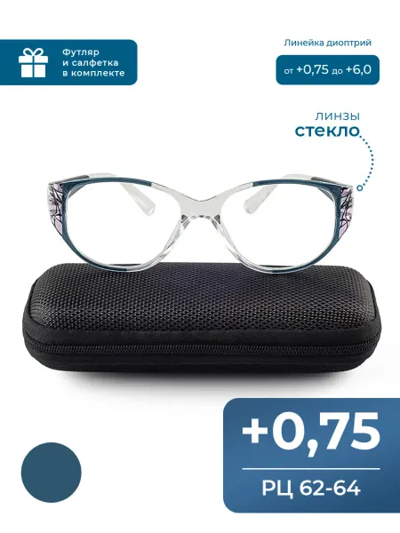 Fedrov Очки стекло пластиковые жеснкие (+0.75) с футляром