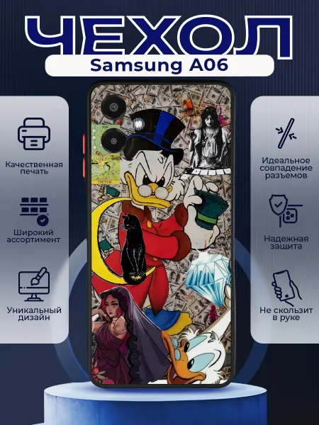 PRINTberries Матовый чехол на SAMSUNG A06 скрудж магдак
