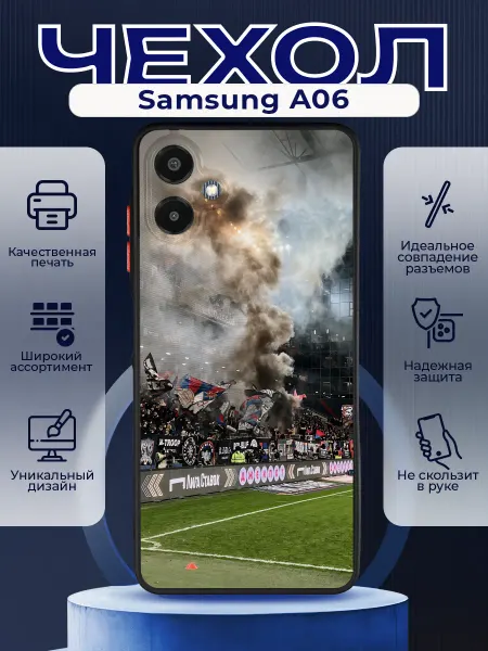 PRINTberries Матовый чехол на SAMSUNG A06 футбол
