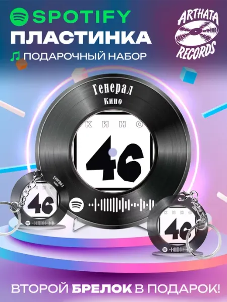 Arthata-Records Постер Кино, брелоки спотифай Кино - Генерал