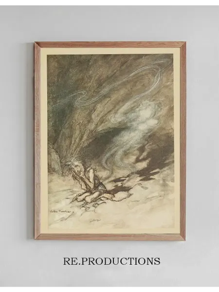 Re.productions Постер Mime writhes under the lashes he - Arthur Rackham
