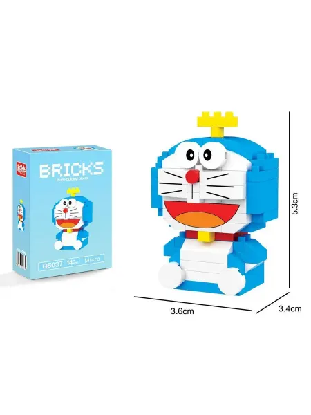 Bricks Конструктор 3D из миниблоков Котик радостный сидит