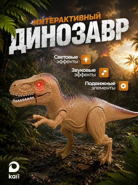 Kari Динозавр игрушка на батарейках, робот для детей