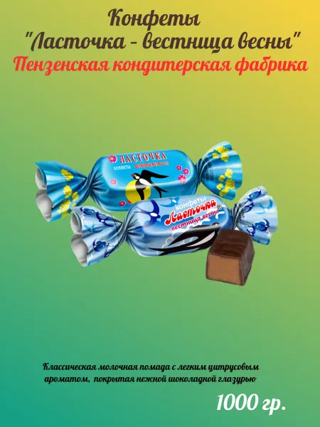 Пензенская кондитерская фабрика Конфеты "Ласточка-Вестница весны" 1000 г