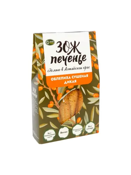 GreenЗлак ЗОЖ печенье овсяно кукурузное с облепихой, 100г