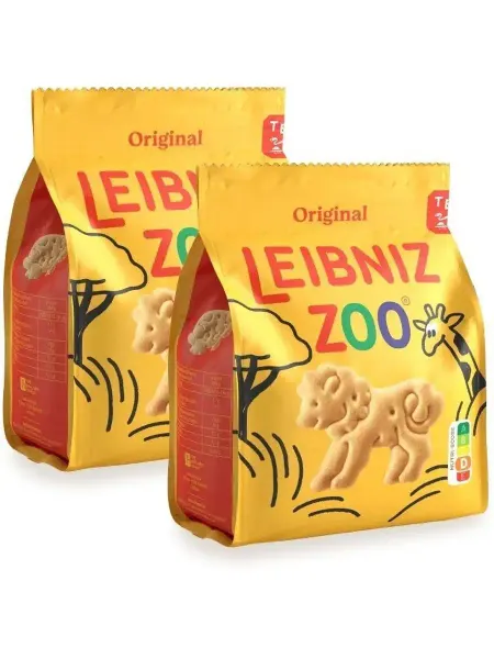 Leibniz Печенье Zoo фигурки животных 2 пачки по 125г