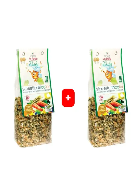 Pasta la Bella Макароны Звездочки триколор 2*400г