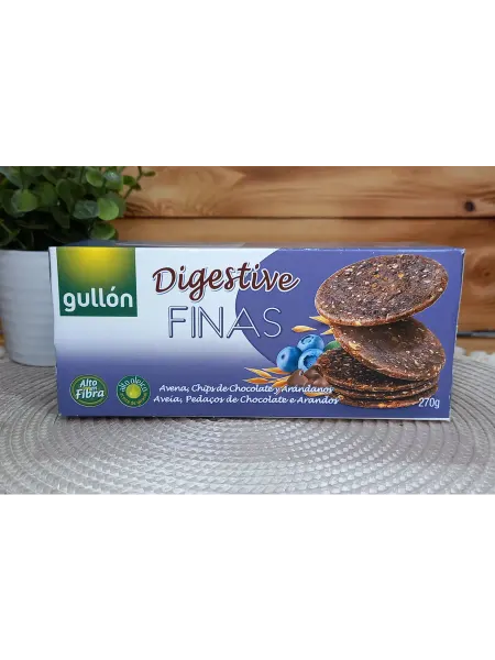 Gullon Печенье овсяное с черникой и шоколадной стружкой, 270г