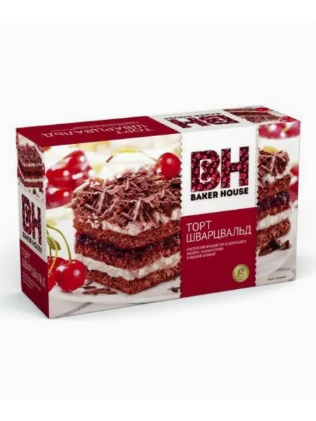 BakerHouse Торт Baker House бисквитный Шварцвальд вишня 350г