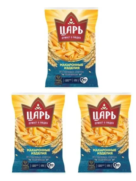 Царь Макаронные изделия Перья рифленые 400 г, 2 шт