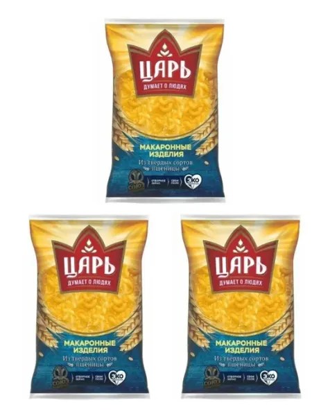 Царь Макаронные изделия Рожки, 400 г, 3 шт