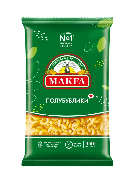 Makfa Макароны Полубублики, 450 г