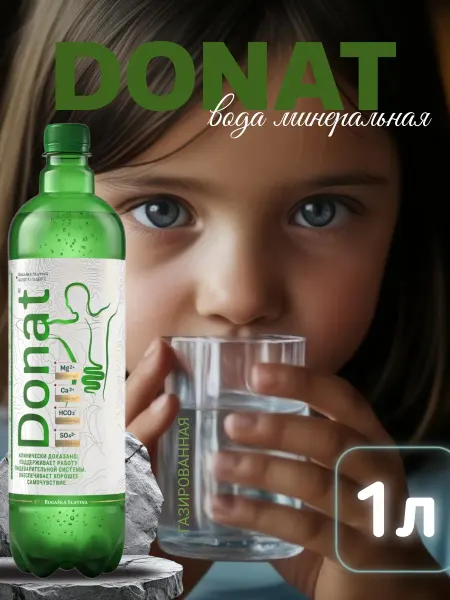 DONAT MG Минеральная природная магнивая вода Донат 1 л