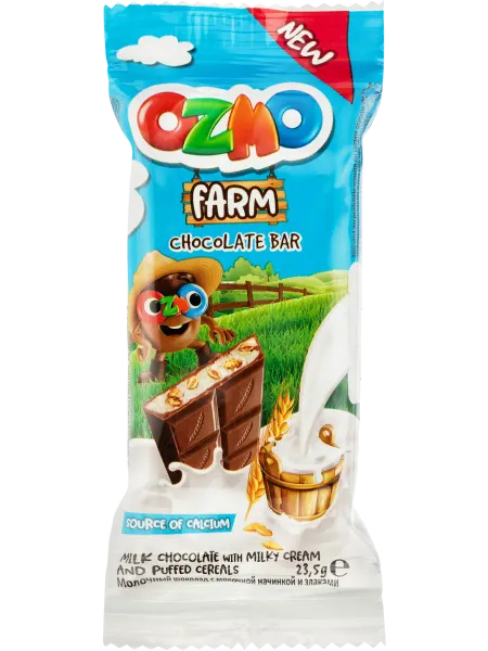 Шоколад молочный SOLEN Ozmo Farm с молочной начинкой и злака