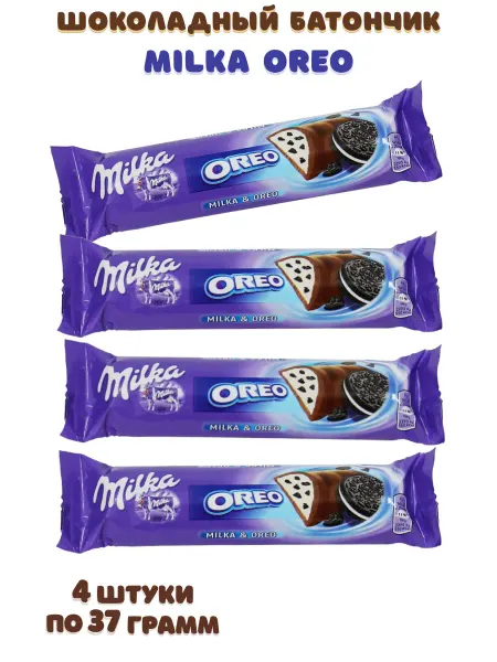Milka Молочный шоколадный батончик Милка Oreo, 4 штуки