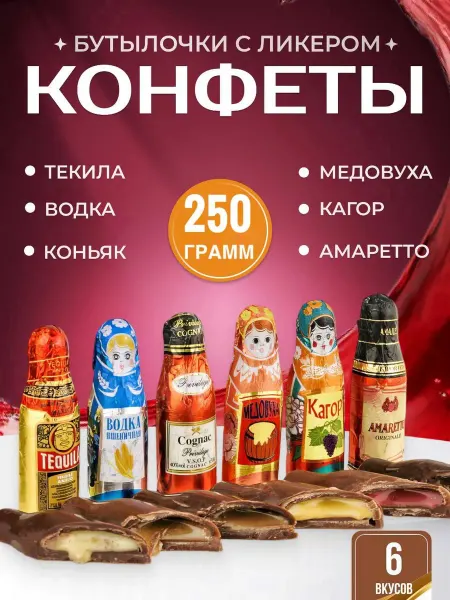 Саратовская КФ Шоколадные конфеты с алкогольной начинкой