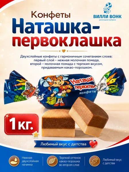 Пензенская кондитерская фабрика Наташка-первоклашка 1 кг конфеты