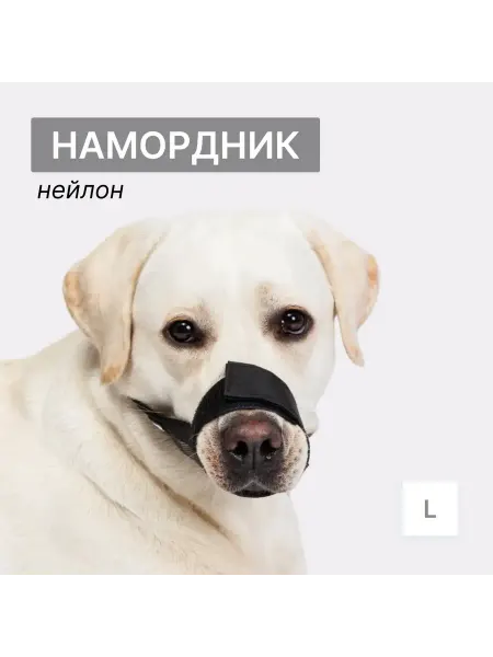 Намордник для собак нейлоновый L обхват морды 21-24 см