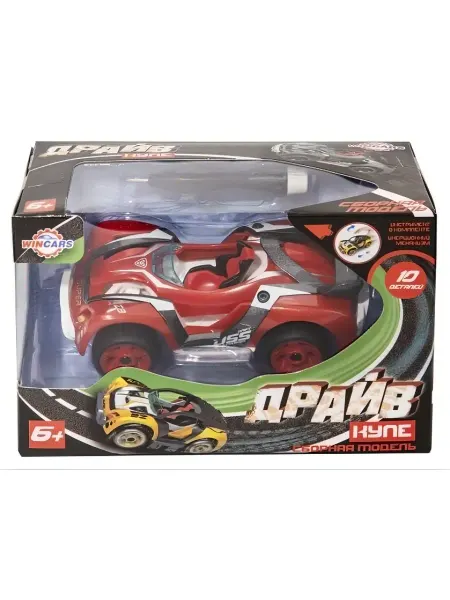 Wincars Машина инерционная разборная 13 см, 10 деталей (красная)