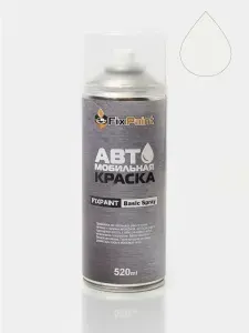 Краска NISSAN, код QM1, ASPEN WHITE, автомобильная эмаль FixPaint Spray в аэрозольном баллончике 520 мл