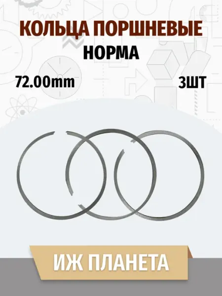 MotoPARTS Кольца поршневые Иж Планета Норма 72.00 3шт