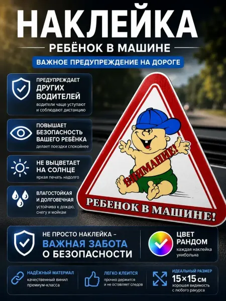 ASTER22 Ребенок в машине наклейка на авто