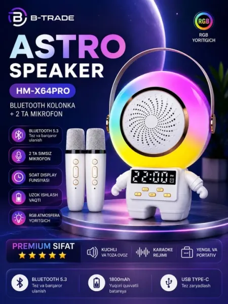 Беспроводная Bluetooth колонка ASTRO HM-X64PRO
