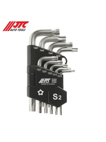 JTC Набор ключей TORX ТS10-ТS50 с отверстием 9 предметов