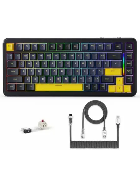 Клавиатура игровая Attack Shark, M86, Black, Blueberry Switc…