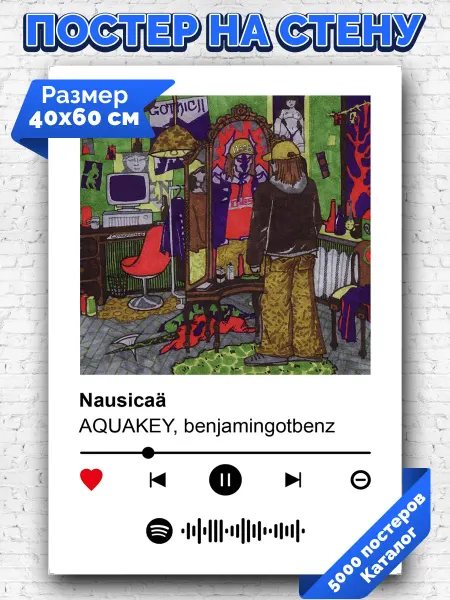 Arthata-spotify постер Спотифай постер Спотифай постер AQUAKEY benjamingotbenz -Nausicaa 40х60