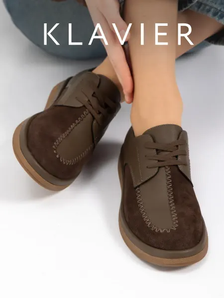 KLAVIER Полуботинки коричневые женские