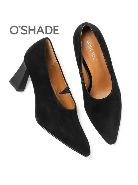 O`SHADE Туфли черные женские на каблуке