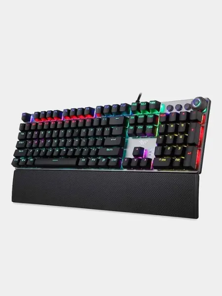 AULA клавиатура Клавиатура механическая проводная F2058 (RGB, подставка)