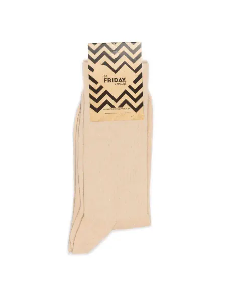 St.Friday Socks Носки однотонные спортивные - Бежевые