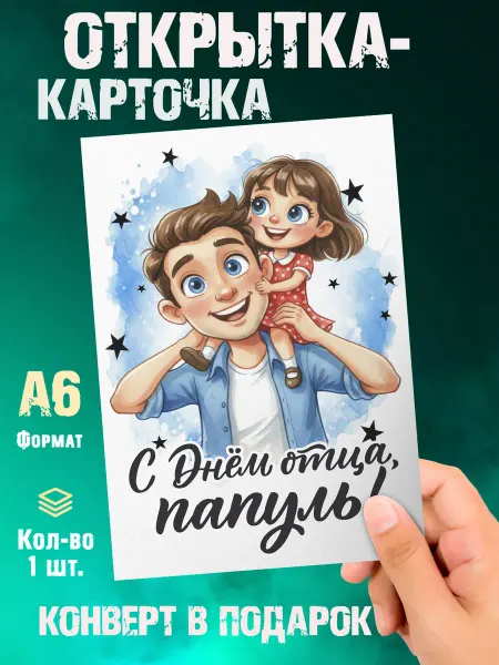 Малина-принт. Типография Открытка С Днем отца