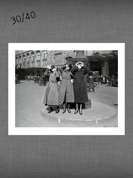 Past_today Фотокартина "Затмение", 1921 г. (искусст.полотно, 30х40 см)